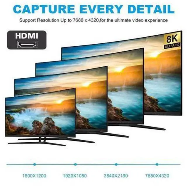 Alt view image 6 of 7 - HDMI Female to HDMI 2.1 Female 90 Degree Angled UHD Extension Gold Converter Adapter Support 8K 60hz HDTV
