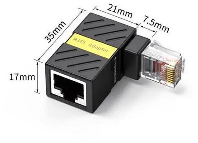 Alt view image 7 of 7 - CAT6 UTP Male to Female 360 Degree Angled Rotating Adapter RJ45 8P8C 1000Mbps for LAN Ethernet Network