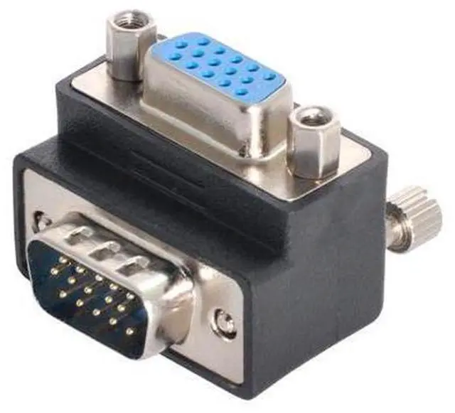 Main image of 90 Degree Up Angled VGA SVGA Male to Female Extension Adapter for Monitor Projector