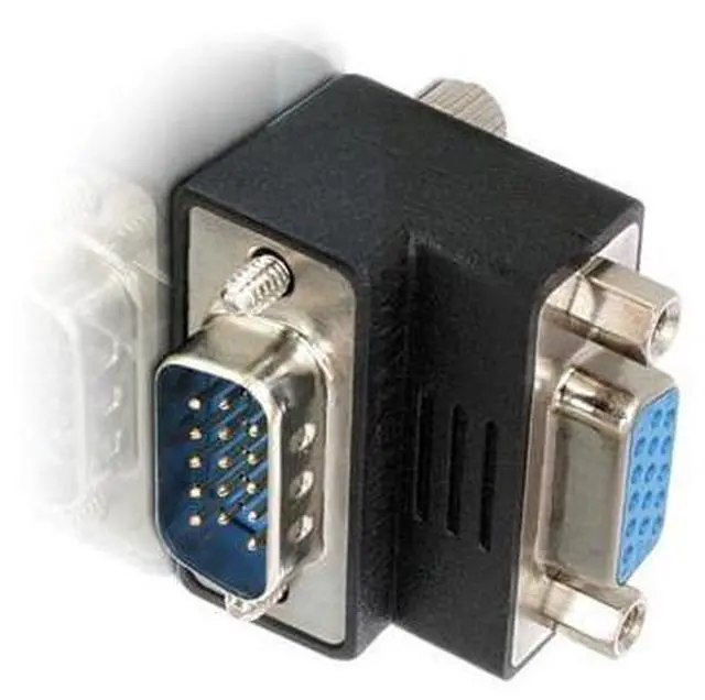 Alt view image 4 of 7 - 90 Degree Up Angled VGA SVGA Male to Female Extension Adapter for Monitor Projector