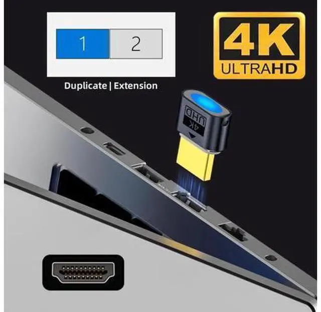 Alt view image 3 of 7 - HDMI 4K UHD Dummy Plug,HDMI 1.4 Virtual Monitor EDID Emulator, Headless Display Adapter Supports up to 4k@60Hz,1080@60Hz/120Hz