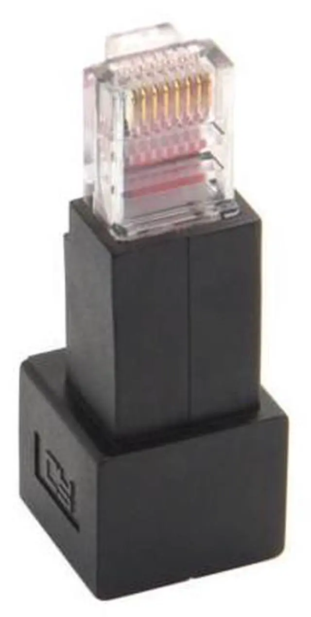 Main image of Down Angled 90 Degree 8P8C FTP STP UTP Cat 5e Male to Female LAN Ethernet Network Extension Adapter