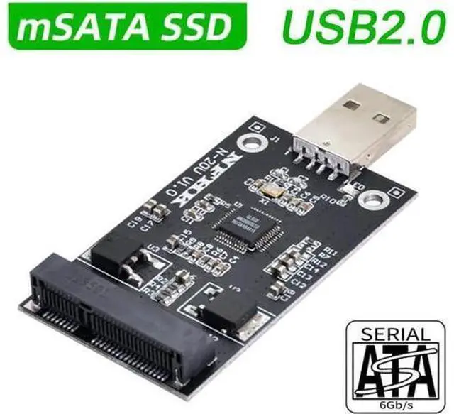 Alt view image 7 of 7 - Mini PCI-E mSATA to USB 2.0 External SSD PCBA Conveter Adapter Pen Driver Card Without Case