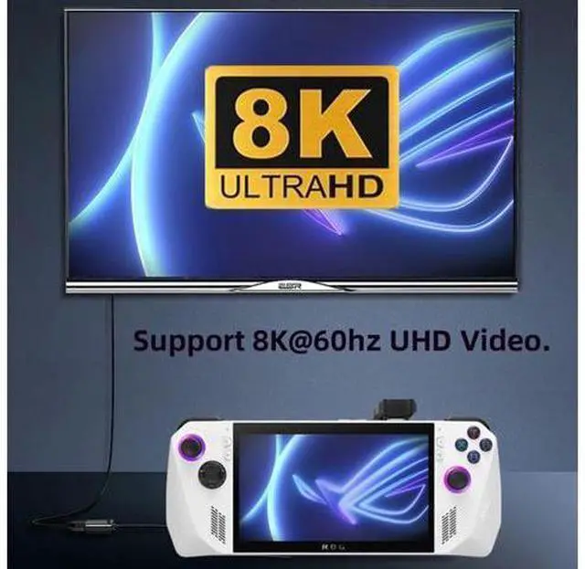 Alt view image 3 of 7 - 2 Pack USB C Extender Adapter,USB C Male to Female 180 Degree Angled Adapter for ROG Ally,Steam Deck,Switch,Support 20Gbps Data Transfer PD 140W Fast Charging and 8K@60Hz Video