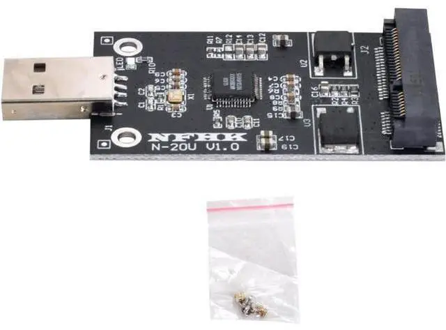 Alt view image 4 of 7 - Mini PCI-E mSATA to USB 2.0 External SSD PCBA Conveter Adapter Pen Driver Card Without Case