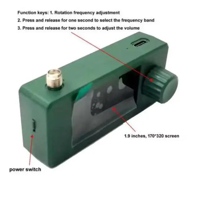 Alt view image 3 of 5 - New green SI4732 pocket-sized mini shortwave all-band radio