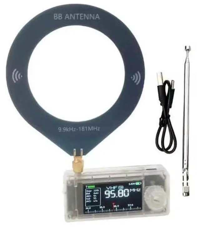 Main image of New SI4732 pocket-sized mini shortwave all-band transparent shell portable radio