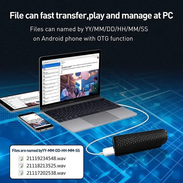 Alt view image 5 of 5 - Cross-border new model strong magnetic suction recorder for conference teaching AI intelligent high-definition noise reduction standby time long recording pen