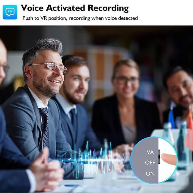 Alt view image 3 of 4 - Cross-border mini portable recorder with magnetic sound control and intelligent noise reduction for conference teaching, student speeches, recording pen