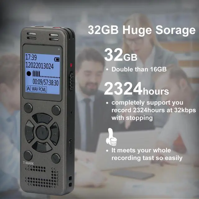 Alt view image 5 of 5 - Cross-border high-definition intelligent noise reduction and control recording portable and compact portable conference student class recording pen