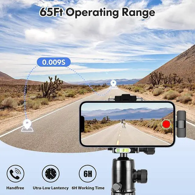 Alt view image 5 of 5 - Processed and customized cross-border export wireless lapel microphone for live streaming, portable moving-coil microphone headset, headset microphone