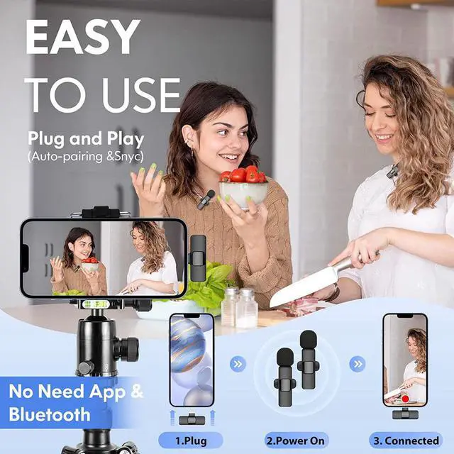 Alt view image 3 of 5 - Processed and customized cross-border export wireless lapel microphone for live streaming, portable moving-coil microphone headset, headset microphone