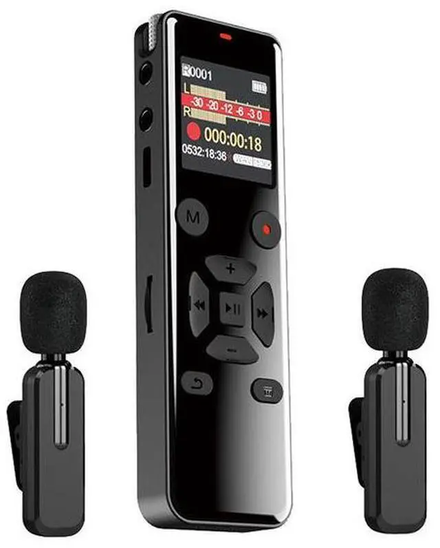 Alt view image 4 of 5 - Cross-border students' portable recording device for class use has a long standby time, high-definition noise reduction, and is suitable for conference and AI recording.