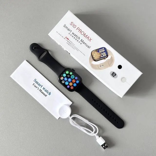 Main image of S11 sports watch, S10 Bluetooth calling heart rate smart watch with blood pressure NFC payment function Black regular style