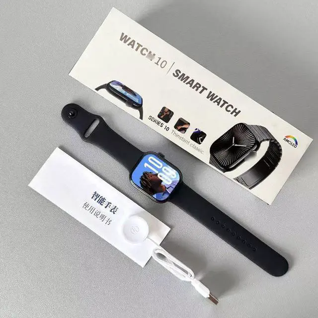 Alt view image 2 of 5 - S11 sports watch, S10 Bluetooth calling heart rate smart watch with blood pressure NFC payment function Black regular style