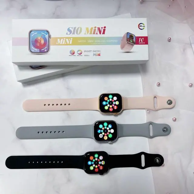 Main image of Female S10 mini smartwatch with 1.75-inch high-definition screen for sports, blood pressure monitoring, blood oxygen measurement, and menstrual cycle tracking. Women's watch.