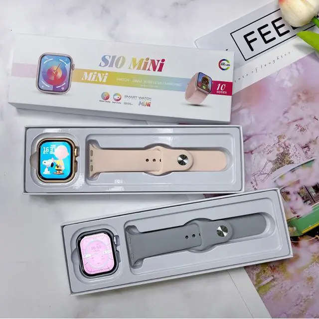 Alt view image 2 of 5 - Female S10 mini smartwatch with 1.75-inch high-definition screen for sports, blood pressure monitoring, blood oxygen measurement, and menstrual cycle tracking. Women's watch.