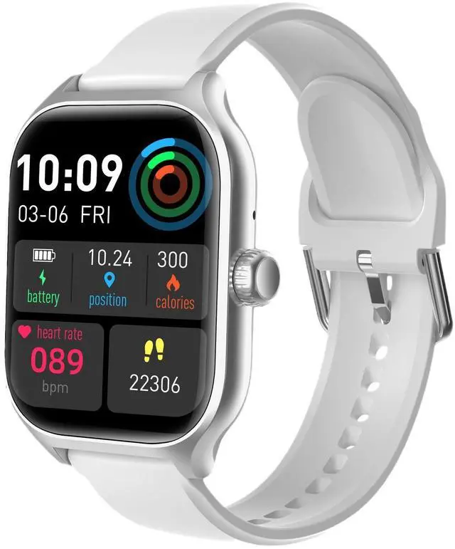 Main image of GTS4 Huami smartwatch 2.0-inch smartwatch for sports and health, featuring heart rate and blood pressure monitoring.