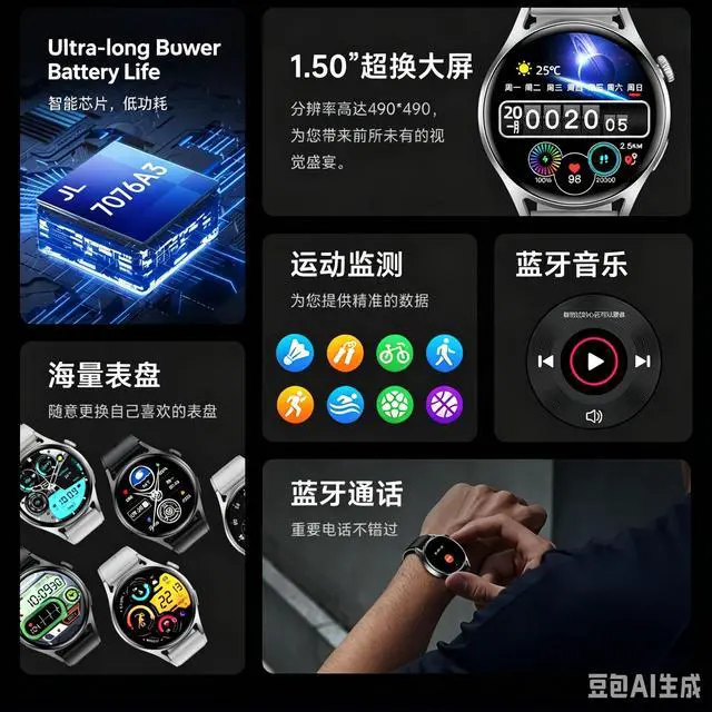 Alt view image 4 of 4 - New W10 smartwatch with NFC payment, voice assistant, water resistance, sports activity tracking, high-definition large screen, Bluetooth functionality SILVER
