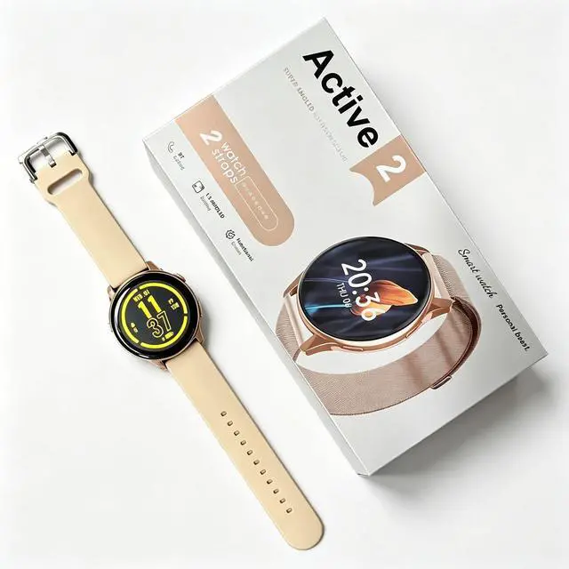 Alt view image 2 of 5 - T2pro round screen Bluetooth calling heart rate exercise step counting incoming call information reminder multi-functional smart watch GOLD
