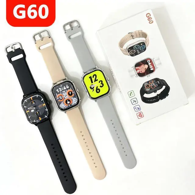 Alt view image 5 of 5 - G60 High-definition Touchscreen Smart Watch - Water-resistant, Multi-functional, Heart Rate Monitoring, Dynamic Bluetooth Calling Watch