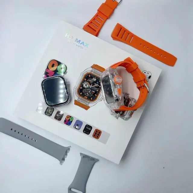 Alt view image 5 of 5 - New H9 smartwatch with Bluetooth calling, NFC function, multi-functional sports watch, heart rate monitoring, sleep tracking, sports activities tracking and payment functionality.