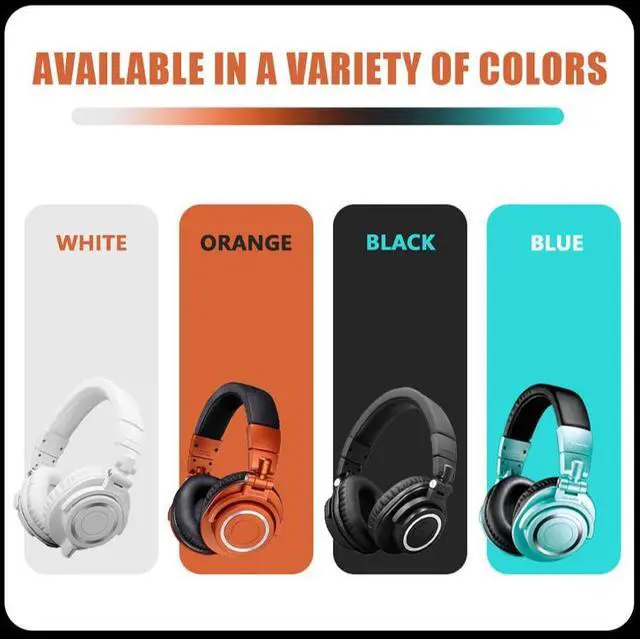 Main image of ATH-M50x Professional Listening Headphones - Over-Ear Wired Bluetooth High-Fidelity Sound Card Headphone System HIFIV orange