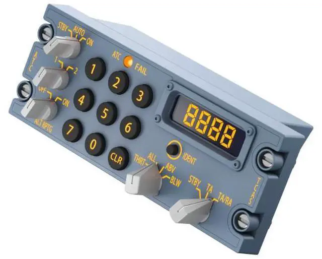 Main image of WINWING A3XX TCAS/ATC Panel for Flight Simulator | Compatible with MSFS 2020/2024 & X-Plane | Airbus Cockpit Control Module