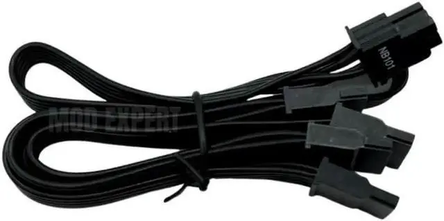 Alt view image 4 of 6 - 6Pin to 4 SATA Straight HDD SSD Power Cable for Seasonic CORE GX-650, GX-550, GX-500 GOLD Modular Power Unit