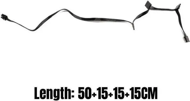 Alt view image 5 of 6 - 6Pin to 4 SATA Straight HDD SSD Power Cable for Seasonic CORE GX-650, GX-550, GX-500 GOLD Modular Power Unit