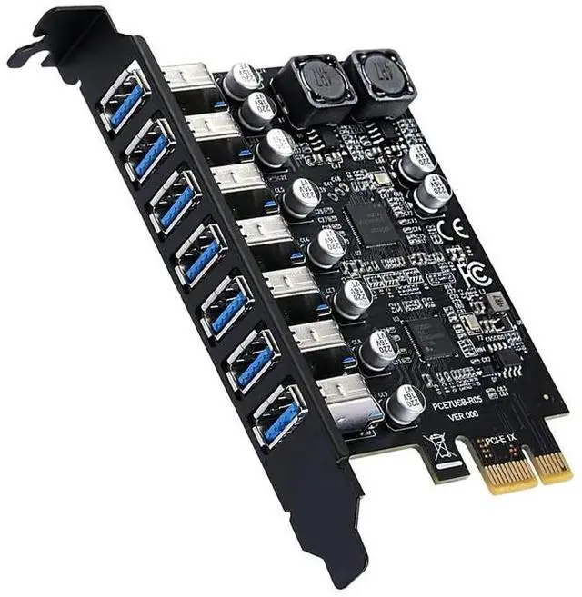 Main image of USB 3.2 GEN1 5Gbps adapter with 7-port expansion card, RENESASthird-generation main control D720201