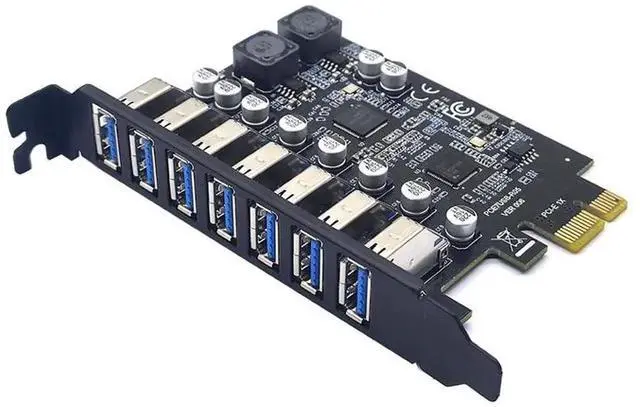 Alt view image 4 of 5 - USB 3.2 GEN1 5Gbps adapter with 7-port expansion card, RENESASthird-generation main control D720201