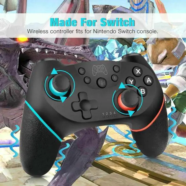 Alt view image 2 of 7 - Wireless controller Gamepad for Nintendo Switch, Bluetooth Controller For Games Nintendo Switch Pro Controller with Rechargeable Battery-Turbo-6-Axis