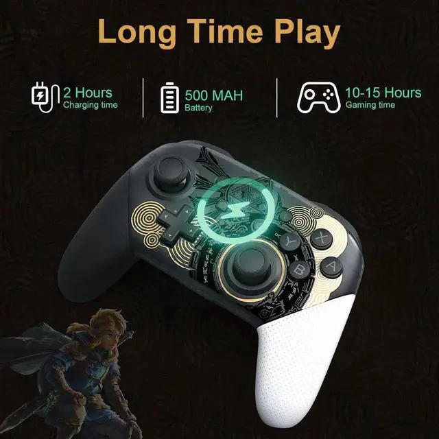 Alt view image 5 of 6 - Limited Theme Bluetooth Wireless Switch Pro Controller - Gamepad for Nintendo Switch, Switch Lite, and Steam Games Tears of the Kingdom