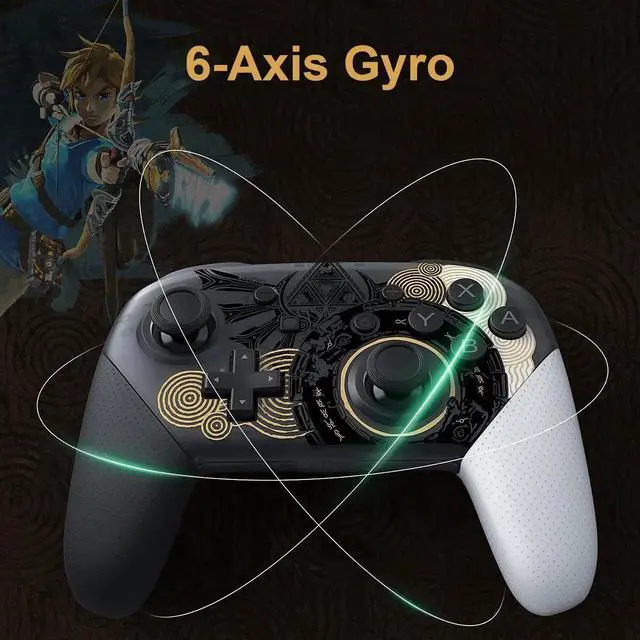 Alt view image 2 of 6 - Limited Theme Bluetooth Wireless Switch Pro Controller - Gamepad for Nintendo Switch, Switch Lite, and Steam Games Tears of the Kingdom