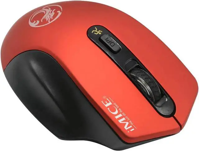 Main image of Ergonomic Wireless Silent PC Mouse - 2.4Ghz Wireless Mouse, 1600 dpi Dpi Three-Speed Adjustment, Comfortable to Hold Pc Gaming Mice, Smart and Point-Saving Home Office Accessories Red