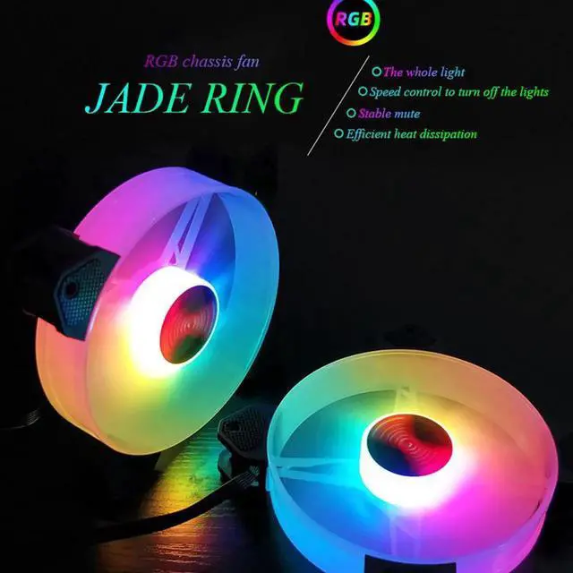 Alt view image 3 of 7 - 4PCS Computer Case Fan RGB Fans adjustable Colorful Lamp Light for Intel AMD radiator Mute PC 120mm Case Fan Adjust Cooler Fan (4pcs Case Fans with Controller)