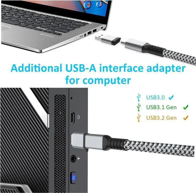 Alt view image 2 of 7 - USB C to USB C VR Link Cable, 16FT/5M VR Cable Compatible with Meta Oculus Quest 2/3/Pro Pico, Nylon Braided USB C to C Cord Cable Accessories and Gaming PC Steam VR, Type C Cable, for VR Headset