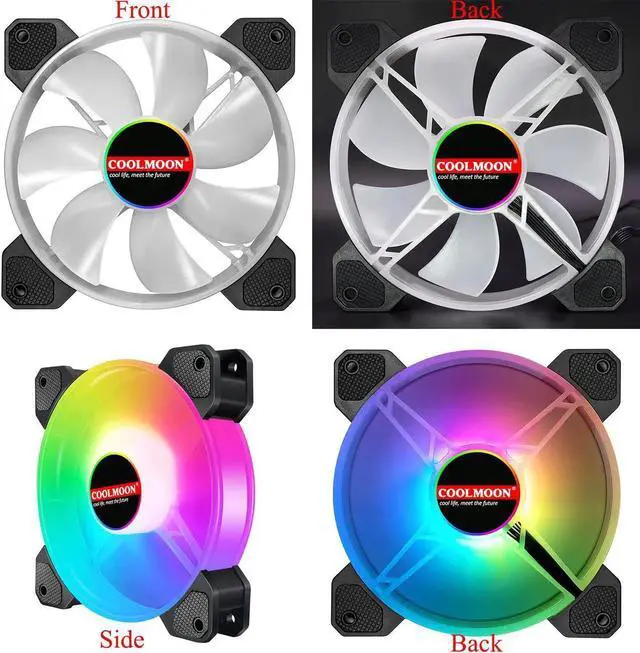 Alt view image 6 of 7 - 5V 6pin ARGB PC Case Fans,120mm RGB Case Fan with Fan Hub and Remote, Aura SYNC, Music Rhythm, Speed Control, Addressable Fan for Computer Case Chassis DIY Adjust Cooler (3 Case Fan+Music Controller)