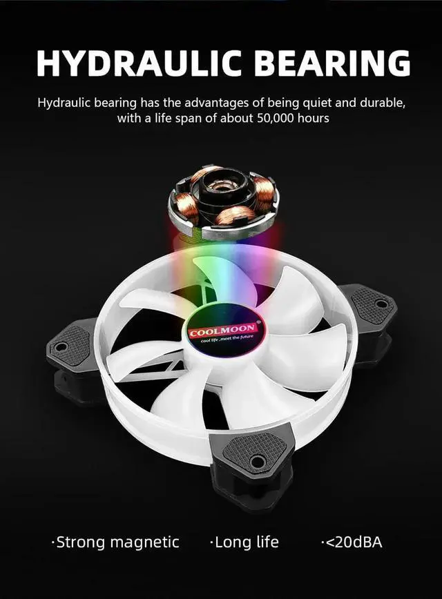 Alt view image 2 of 7 - 5V 6pin ARGB PC Case Fans,120mm RGB Case Fan with Fan Hub and Remote, Aura SYNC, Music Rhythm, Speed Control, Addressable Fan for Computer Case Chassis DIY Adjust Cooler (3 Case Fan+Music Controller)