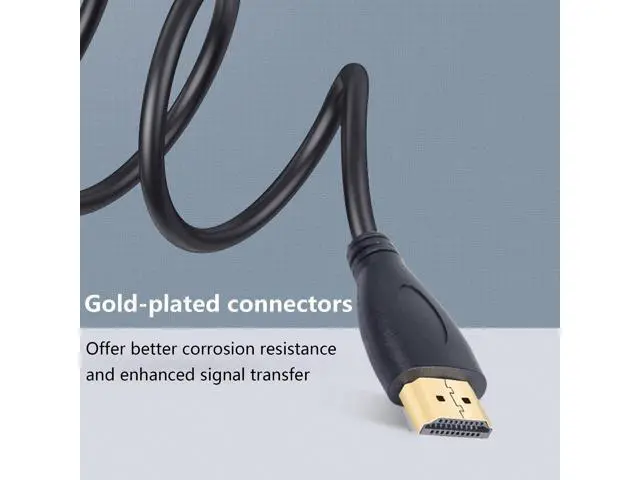 Alt view image 4 of 7 - 4K HDMI Cable 1.4,90 Degrees Angle HDMI Male to Male Cable 4k@30Hz,Gold-Plated Connector,Support ARC, 3D, Ethernet,for HD TV, Lactop, PC,Projector-Black(1m/3.2Ft) (Black - Straight to Left)