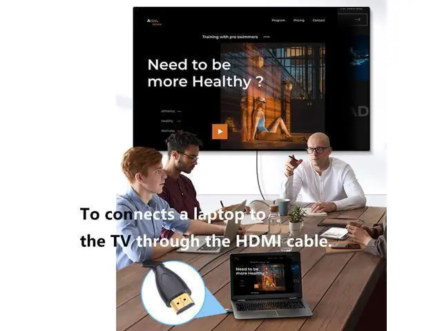 Alt view image 6 of 7 - 4K HDMI Cable 1.4,90 Degrees Angle HDMI Male to Male Cable 4k@30Hz,Gold-Plated Connector,Support ARC, 3D, Ethernet,for HD TV, Lactop, PC,Projector-Black(1m/3.2Ft) (Black - Straight to Left)