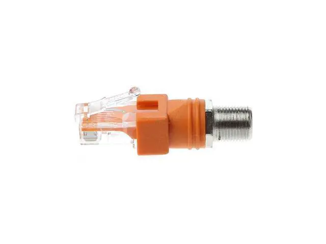 Alt view image 2 of 6 - F Female To RJ45 Male Coaxial Barrel Coupler Adapter RJ45 To RF Connector Converter