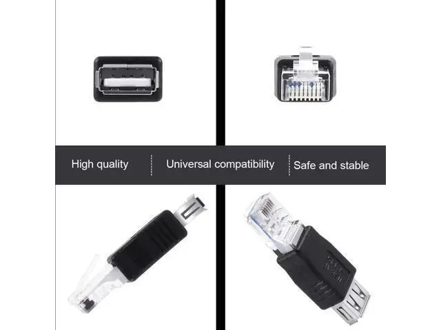 Alt view image 2 of 7 - 2 Pack Ethernet to USB Adapter, USB to Ethernet Adapter, RJ45 Ethernet Male to USB Female Converter, USB to RJ45 Connector for ADSL Modem, Router, Camera with Network Function