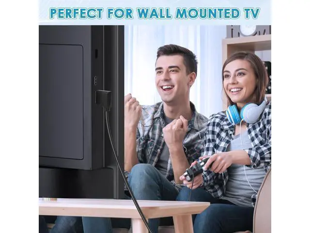 Alt view image 3 of 7 - HDMI Extension Cable Left Angle 1.5 Feet 4K HDMI Extender Cable Male to Female Adapter Cord 90 Degree HD Video Converter Short Wire for Monitor, Laptop, Projector, HDTV