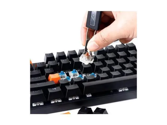 Alt view image 3 of 6 - New Keycap Puller Switch Puller Stainless Steel Keycap Removal Tool with 2 Pcs Keyboard Cleaning Brush for Mechanical Keyboard