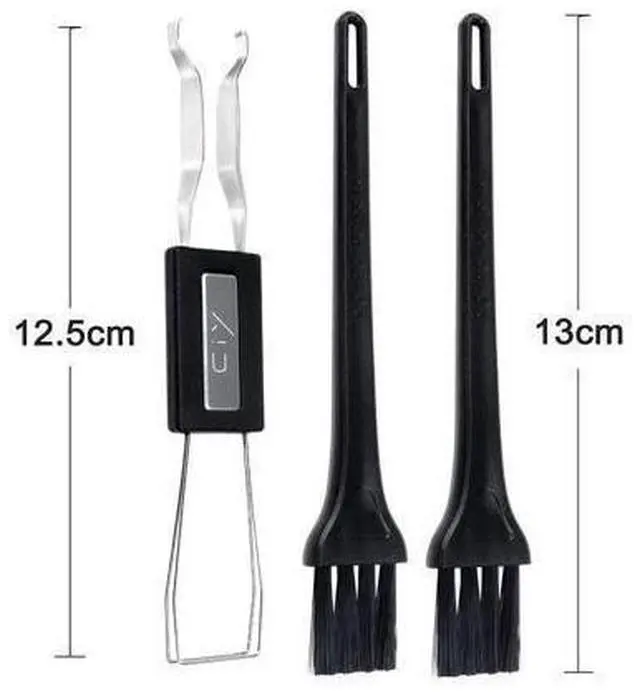 Alt view image 6 of 6 - New Keycap Puller Switch Puller Stainless Steel Keycap Removal Tool with 2 Pcs Keyboard Cleaning Brush for Mechanical Keyboard
