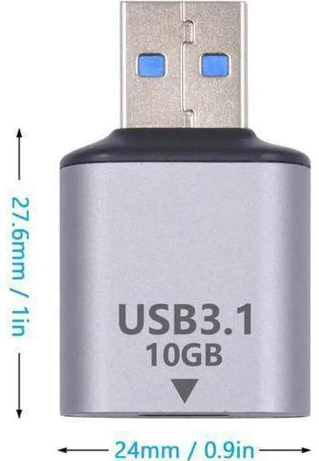 Alt view image 7 of 7 - 10Gbps USB C to USB Adapter 3.1 Gen 2, (1-Pack) USB C Female to USB Male Adapter Double-Sided SuperSpeed Data Sync & ChargingOTG Converter Connector for Laptop, PC, Power Bank