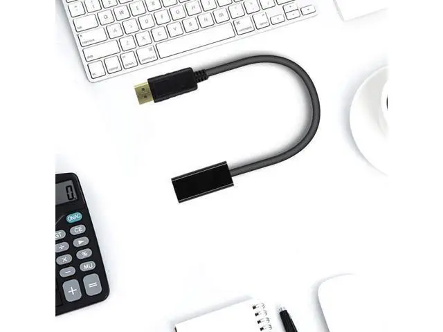 Alt view image 6 of 7 - DisplayPort to HDMI, 4K Gold-Plated DP Display Port to HDMI Adapter (Male to Female) Compatible for Lenovo Dell HP And More (4K Black)