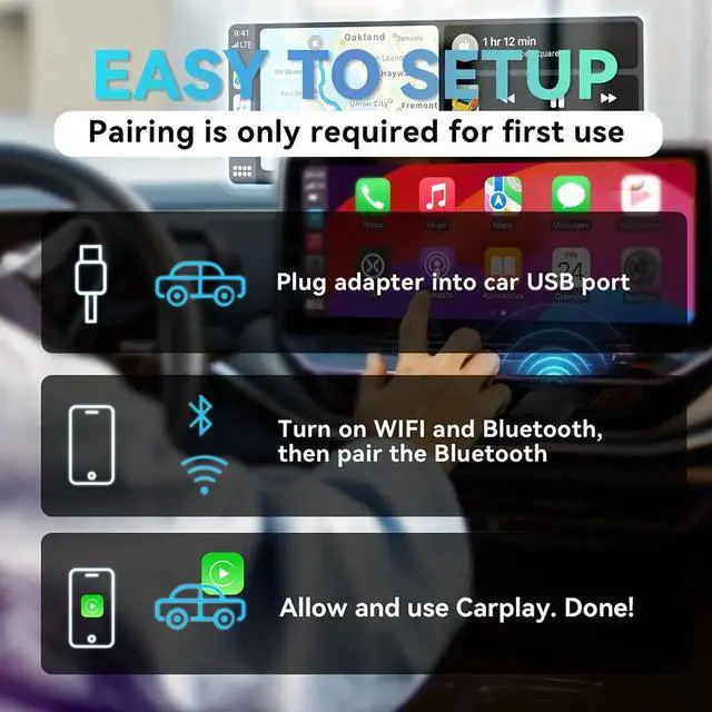 Alt view image 6 of 7 - MINIX Wireless CarPlay Adapter for Apple Converts Cars Factory Wired CarPlay to Wireless CarPlay Compatible with iPhone iOS 10+ and 2016+ Cars, Slow Latency with USB C